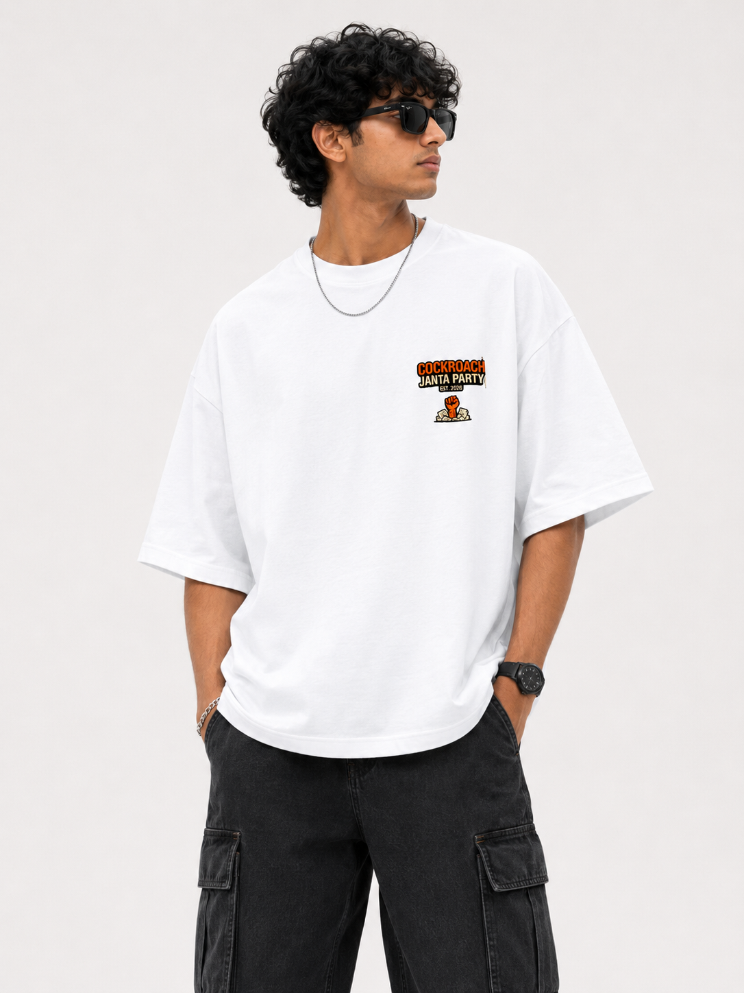 Chronically Online Cockroach Janta Party Oversized Tshirt GenZ Unisex Oversized Tshirt CJP
