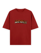 Cockroach Janta Classic Cockroach Janta Party Oversized embroidery Tshirt GenZ Unisex