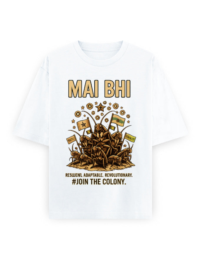 Abhijeet Dipke Cockroach Janta Party Oversized Tshirt GenZ Unisex Oversized Tshirt