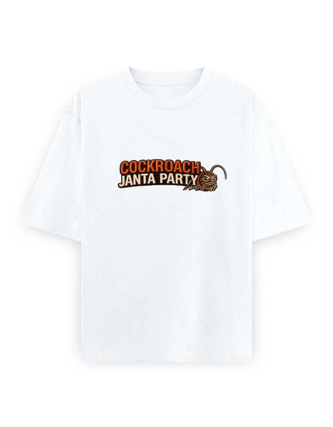 Cockroach Janta Classic Cockroach Janta Party Oversized embroidery Tshirt GenZ Unisex