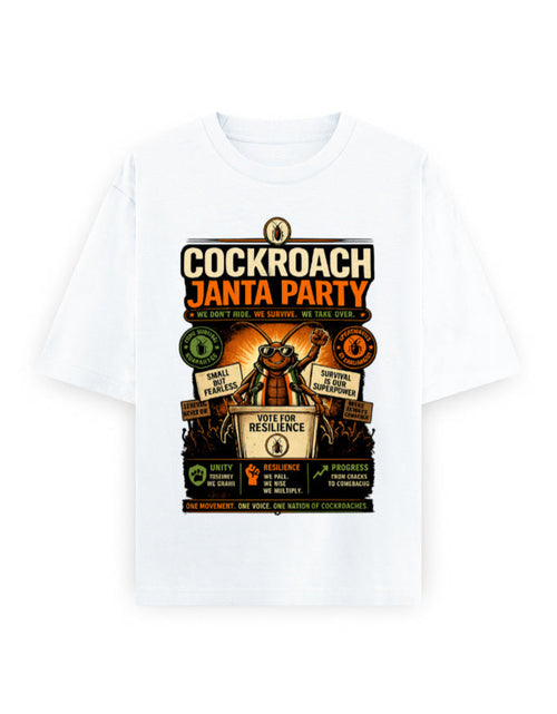 CJP Party Card Cockroach Janta Party Oversized Tshirt GenZ Unisex Oversized Tshirt Member