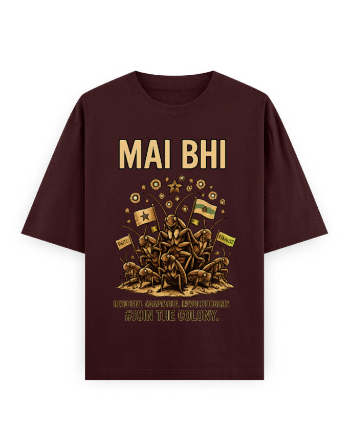 Abhijeet Dipke Cockroach Janta Party Oversized Tshirt GenZ Unisex Oversized Tshirt
