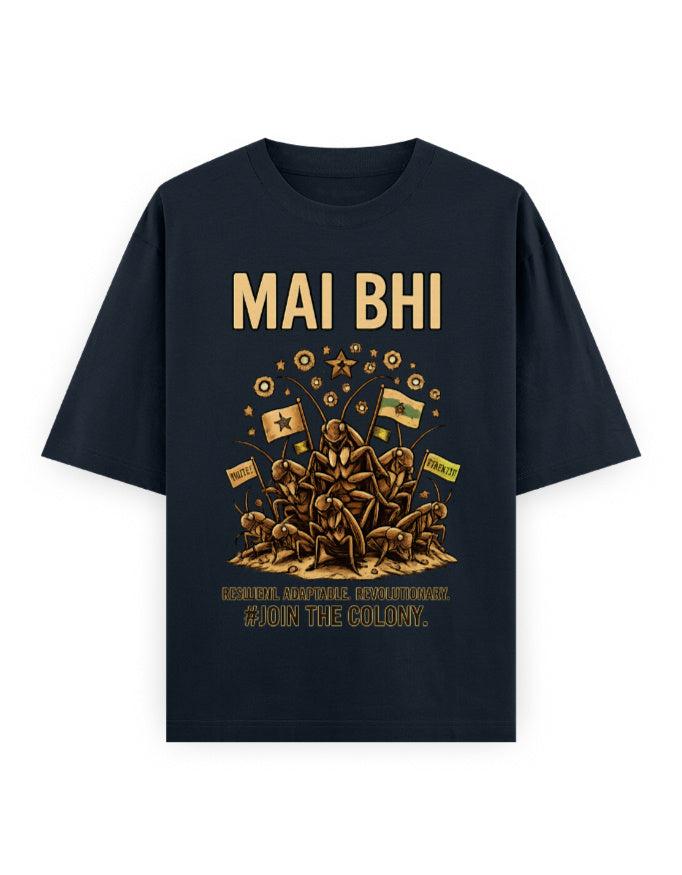 Abhijeet Dipke Cockroach Janta Party Oversized Tshirt GenZ Unisex Oversized Tshirt