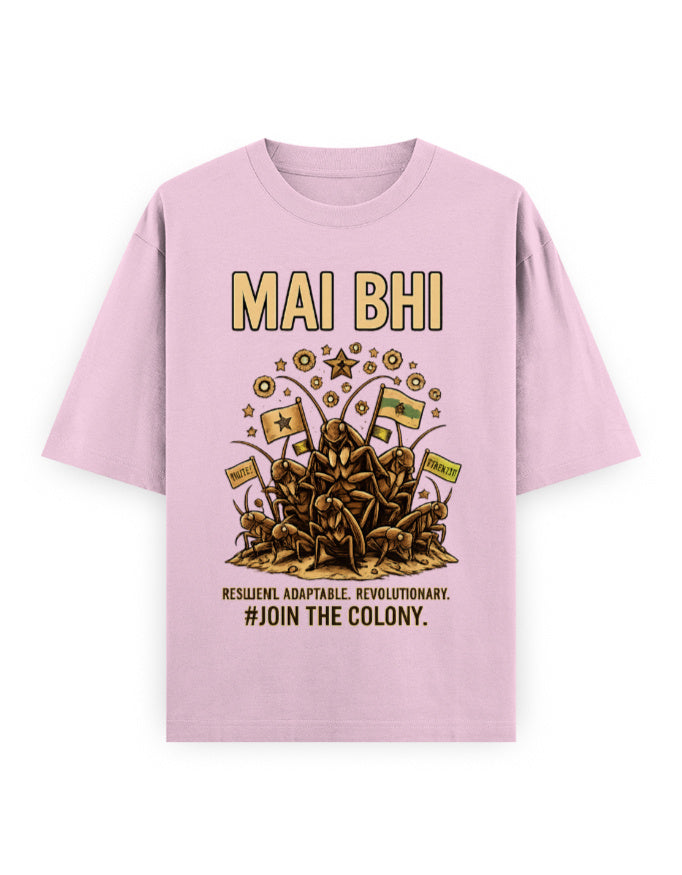 Abhijeet Dipke Cockroach Janta Party Oversized Tshirt GenZ Unisex Oversized Tshirt