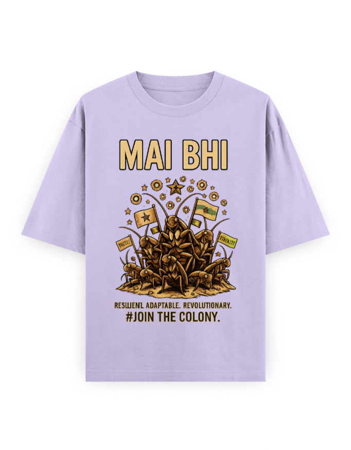 Abhijeet Dipke Cockroach Janta Party Oversized Tshirt GenZ Unisex Oversized Tshirt