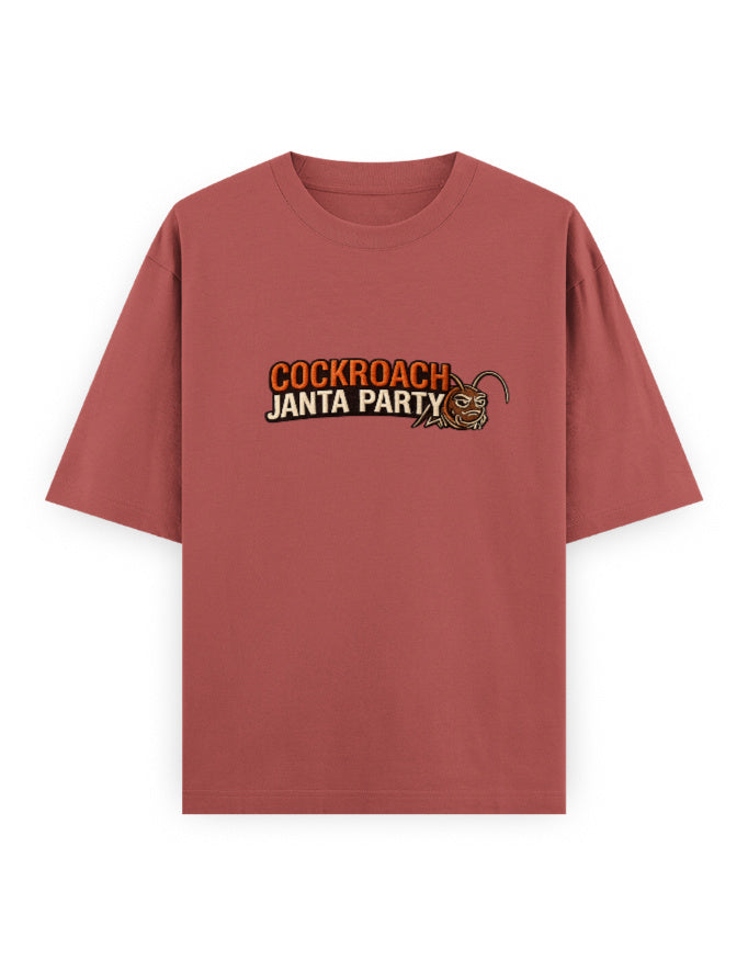 Cockroach Janta Classic Cockroach Janta Party Oversized embroidery Tshirt GenZ Unisex