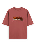 Cockroach Janta Classic Cockroach Janta Party Oversized embroidery Tshirt GenZ Unisex