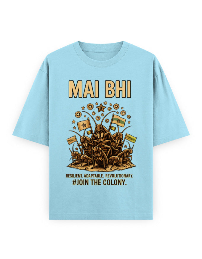 Abhijeet Dipke Cockroach Janta Party Oversized Tshirt GenZ Unisex Oversized Tshirt