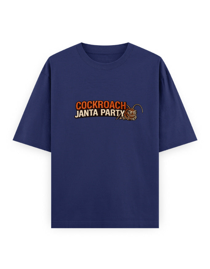 Cockroach Janta Classic Cockroach Janta Party Oversized embroidery Tshirt GenZ Unisex
