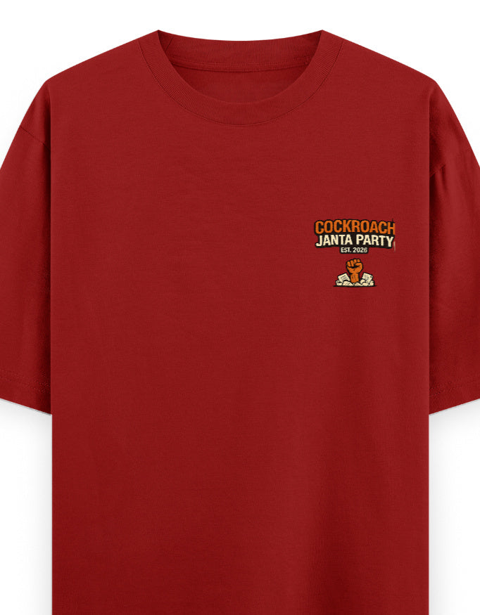 CJP EST 2026 Origin Cockroach Janta Party Oversized Tshirt GenZ Unisex Oversized Tshirt