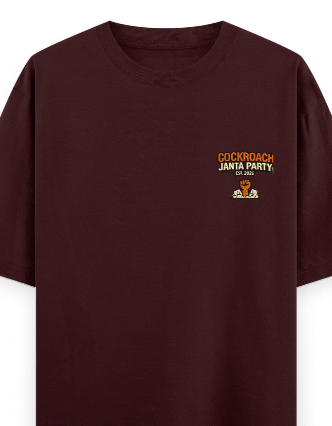 CJP EST 2026 Origin Cockroach Janta Party Oversized Tshirt GenZ Unisex Oversized Tshirt