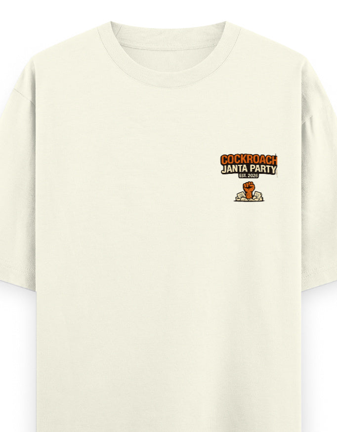 CJP EST 2026 Origin Cockroach Janta Party Oversized Tshirt GenZ Unisex Oversized Tshirt